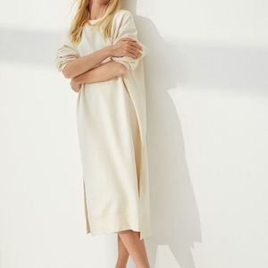 Beige sweatshirt dress